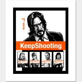 KeepShooting (black tee) Posters and Art